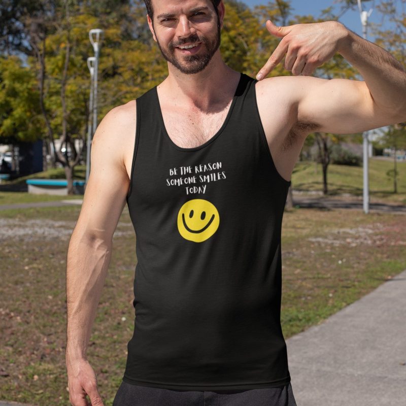 Be The Reason Someone Smiles Today- Men's Black Tank Top