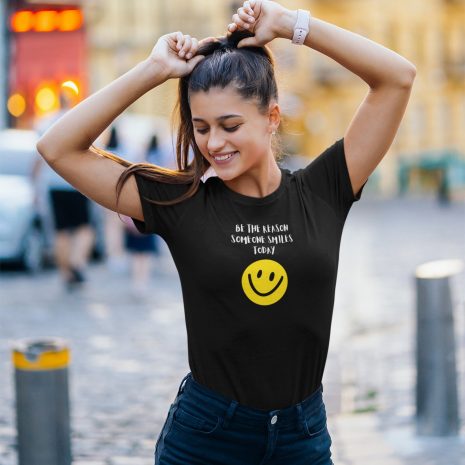 Be The Reason Someone Smiles Today Unisex Black T-shirt