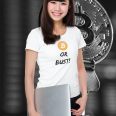 Bitcoin Or Bust Unisex White T-shirt