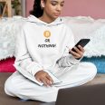 Bitcoin Or Nothing Unisex White Hoodie