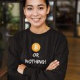 Bitcoin Or Nothing – Women's Black Crop Sweatshirt