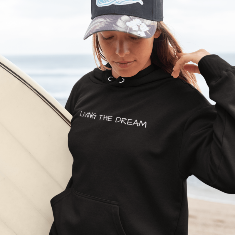 unisex hoodie living the dream