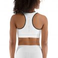 Motivational Woman's White Sports Bra - Pain Today Gain Tommorrow (2)