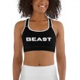 Motivational Womens Black Sports Bra - Beast