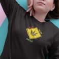 Puff Puff Pass Sign – Women's Black Crop Sweatshirt