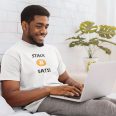 Stack Bitcoin Sats- Unisex White T-shirt