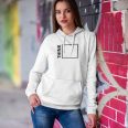 Think Outside The Box- Unisex White Hoodie
