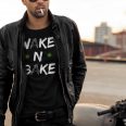 Wake And Bake Unisex Black T-shirt