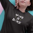 Wake And Bake – Women's Black Crop Sweatshirt