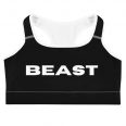 Beast Motivational Black Sports Bra