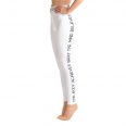 What The Mind Believes The Body Achieves White Yoga Leggings
