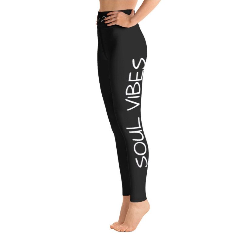 Motivational Black Yoga Leggings - Soul Vibes