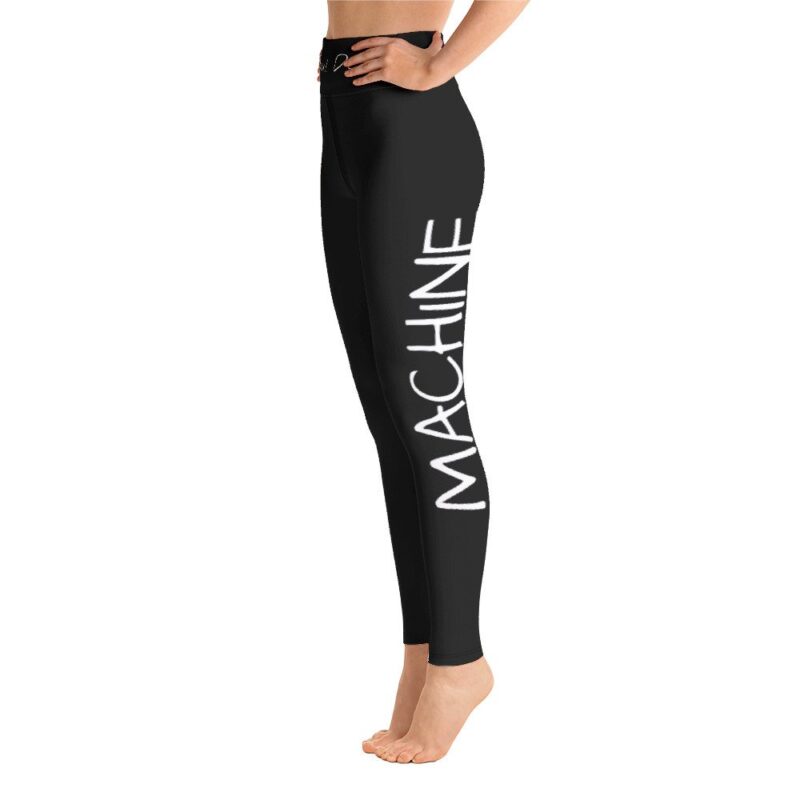 inspiring yoga leggings machine black and white