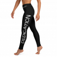 Motivational Black Yoga Leggings For Women - Dedication