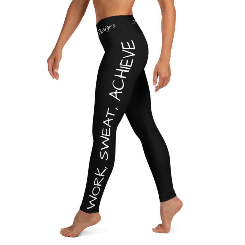 Motivational Black Yoga Leggings For Women