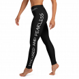 Motivational Black Yoga Leggings For Women - Focused and fearless