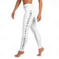 Motivational White Yoga Leggings For Women - Consistency leads to excellency