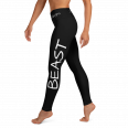 Motivational Black Yoga Leggings For Women - Beast