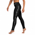 Motivational Black Yoga Leggings For Women - Body achieves what mind believes
