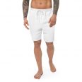 mens white fleece gym shorts
