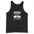 Whatever you do be consistent motivational mens tank top