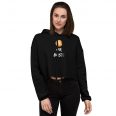 Bitcoin or bust womens black crop hoodie