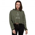 Be the light to someones darkness inspirational womens green crop hoodie