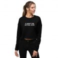 what the actual fck womens black crop sweatshirt