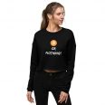 Bitcoin or nothing womens black crop sweatshirt