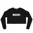 Boo womens black crop sweatshirt