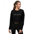 living the dream inspirational womens black crop sweatshirt